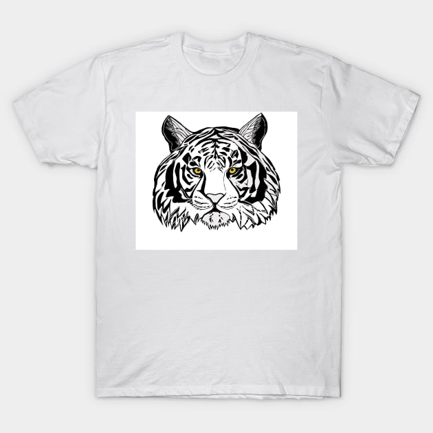 White tiger T-Shirt by SRD-Desain